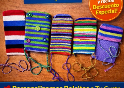 Venta de bolsitas tejidas a mano con diferentes colores - 5/5